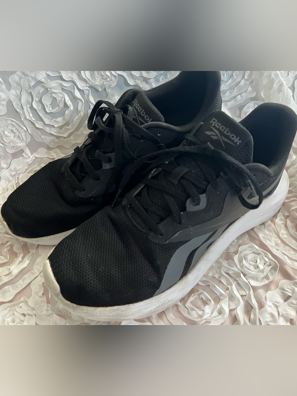 Reebok Men's Black and Gray Athletic Running Shoes